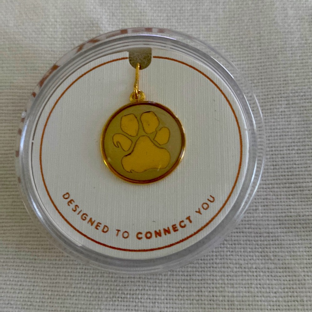 Alex And Ani Paw Print Charm- Gold Tone. New